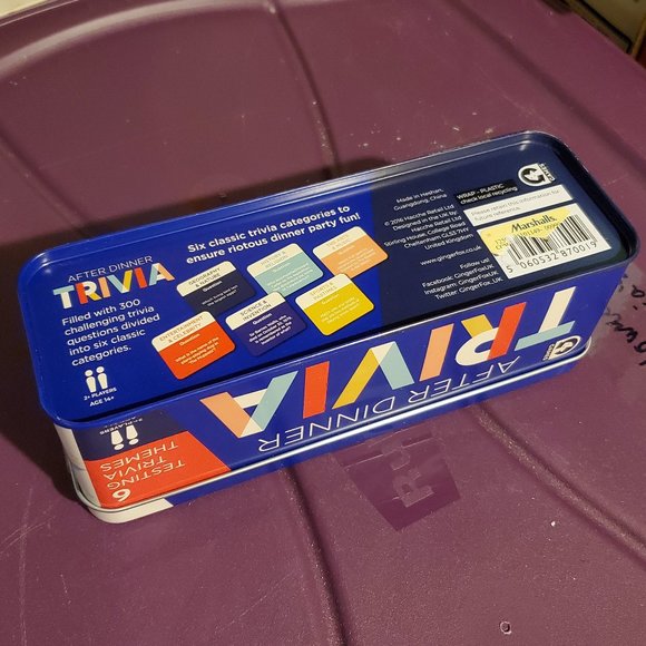 Ginger Fox After Dinner Trivia Game for The Family - Includes 6 Classic Trivia - Picture 8 of 10